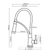 Смеситель кухонный Lamber 12905 черный матовый с силиконовым изливом