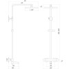 Душова система Termostatic з гусаком Globus Lux чорна