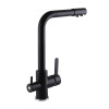 Смеситель для кухни с подключением фильтрованной воды Globus Lux LAZER GLLR-0444-10-BB Черный