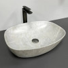 Раковина накладная VBI Olbia Grey Stone Matt серая