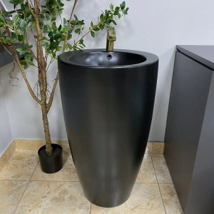Умивальник підлоговий VBI Agropoli Black Matt чорний