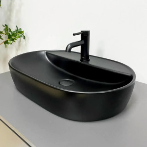 Умивальник накладний VBI TERNI Black Matt чорний