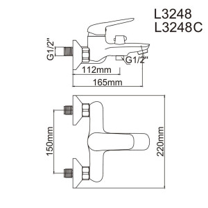 Змішувач для ванни Lamber 24565 Бронза. Photo 3