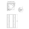 Душевая кабина Lidz Wawel раздвижная тонированное стекло 80x80 сатин