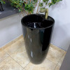 Умывальник напольный VBI Agriento Black Glossy черный
