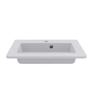 Умивальник врізний під стільницю Fancy Marble Annabelle 600 білий. Photo 2