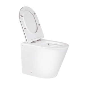Унітаз підлоговий Qtap Swan з сидінням Slim Duroplast Soft-close Quick relase білий. Photo 3