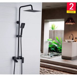 Чорна душова система зі змішувачем для ванни Lamber 179-22 BLACK