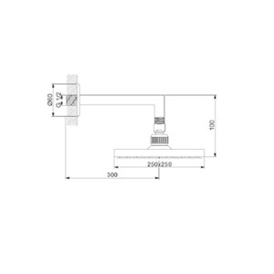 Лійка для душу NEWARC Corner хром. Photo 2