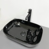 Умывальник накладной VBI RAVENNA BLACK GLOSSY черный