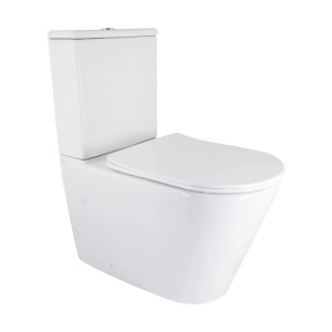 Унітаз підлоговий Qtap Vlasta Ultra Quiet сидіння Slim Duroplast Soft-close Quick relase білий