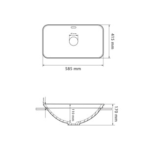 Умивальник врізний VBI MELLITTO White білий. Photo 2