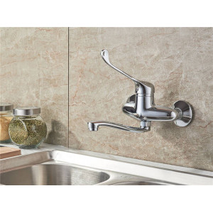 Смеситель для кухни Lamber 11281 настенный локтевой. Photo 2