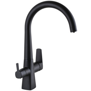 Смеситель для кухни с подключением фильтрованной воды Globus Lux LAZER GLLR-0999-10-BB Черный. Photo 2