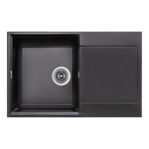 Мийка для кухні врізна Lidz 790x495/230 чорна