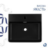 Умывальник подвесной Qtap Nando LT 500х420х130 мм Matt Black