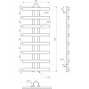 Сушка для  Symmetry чорний матовий,білий,графіт (є різні розміри)
