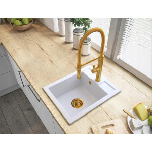 Смеситель для кухни Granitan Fuss Gold золото. Photo 3