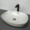 Раковина накладная VBI Olbia Grey Stone Matt серая