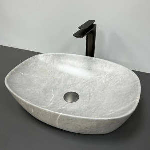 Раковина накладна VBI Olbia Grey Stone Matt сіра. Photo 2