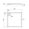 Душевой поддон Qtap Tern 80x80 белый