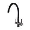 Смеситель для кухни с подключением фильтрованной воды Globus Lux LAZER GLLR-0903-11-GRAPHITE Черный
