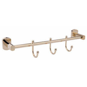 Рушникотримач Qtap Liberty 3 гачка Золото