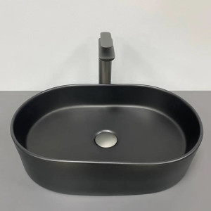 Умивальник накладний VBI Verona 50 Black Matt чорний. Photo 2