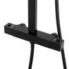 Душевая система Yoka Cube 25 Black с термостатом черная