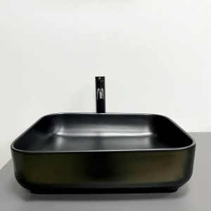 Умивальник накладний VBI PALERMO Black Matt чорний. Photo 3