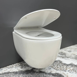 Унітаз підвісний VBI Vulcano White soft-close дюропласт. Photo 3