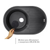 Мийка для кухні врізна Lidz 780х500 + Змішувач для кухні Lidz Aria чорний