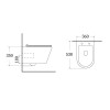 Чаша подвесного унитаза Rimless с сиденьем ASIGNATURA Simple Bend белый