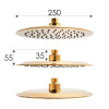 Душевая система Yoka Oman 25 Therm Gold с термостатом золото