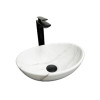 Раковина накладная VBI Parma S Marble Nature Glossy белая
