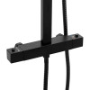 Душевая система Yoka Cube 25 Black с термостатом черная