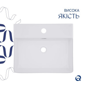 Умывальник подвесной Qtap Nando LT 500х420х130 мм White. Photo 3