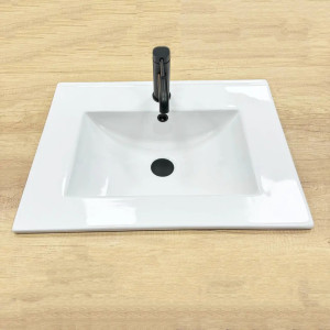Умивальник врізний VBI Ferrara 60 White білий. Photo 3