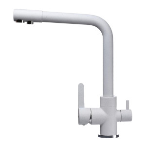 Змішувач для кухні з під'єднанням до фільтра Globus Lux LAZER GLLR-0444-7-WHITE білий. Photo 3