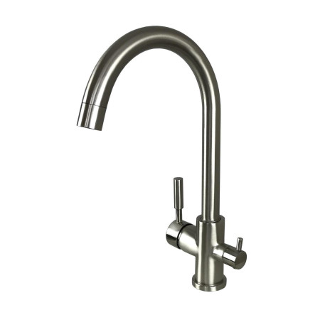 Смеситель для кухни Globus Lux LAZER GLLR-0333-8-StSTEEL с подключением фильтрованной воды сатин