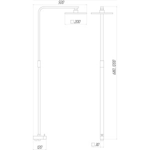 Душова система Globus Lux MILANO GL-BAR-0707 хром. Photo 2