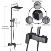 Душова система зі змішувачем для ванни Lamber 188 BLACK чорна