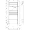 Полотенцесушитель Tristar Flat DRY черный матовый, белый,графит (есть различные размеры)