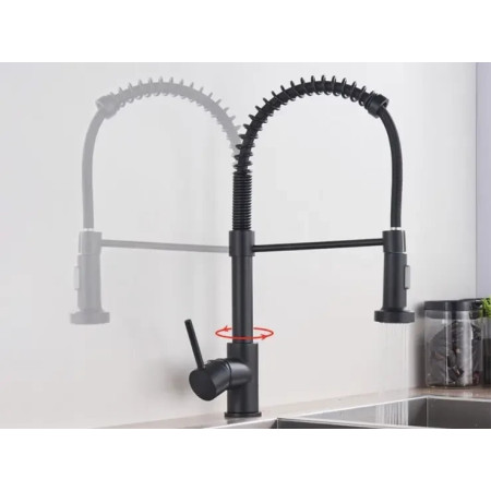 Змішувач для кухні Lamber 678-78 Чорний матовий
