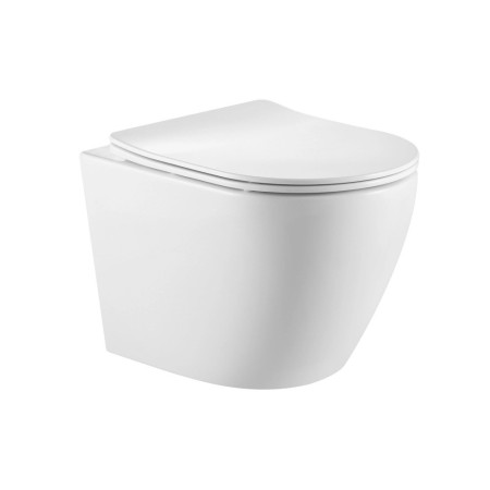 Унитаз подвесной Qtap Robin Ultra Quiet с сиденьем Slim Duroplast Soft-close Quick relase белый