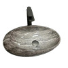Раковина накладная VBI Vicenza Dark Stone Glossy серая
