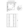 Душевая кабина Lidz Wawel раздвижная тонированное стекло 90x90 сатин