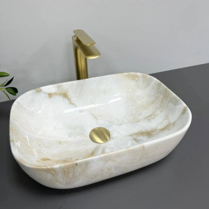 Раковина накладна VBI Ravenna Labradorite Glossy сіра. Photo 3