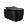 Чаша подвесного унитаза Qtap Taurus Ultra Quiet сиденье Slim Duroplast Soft-close Quick relase черная матовая