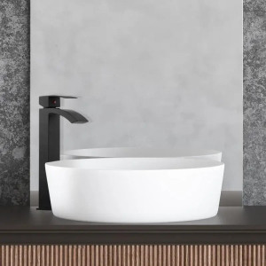 Змішувач для раковини Lamber 1155 B високий чорний. Photo 3